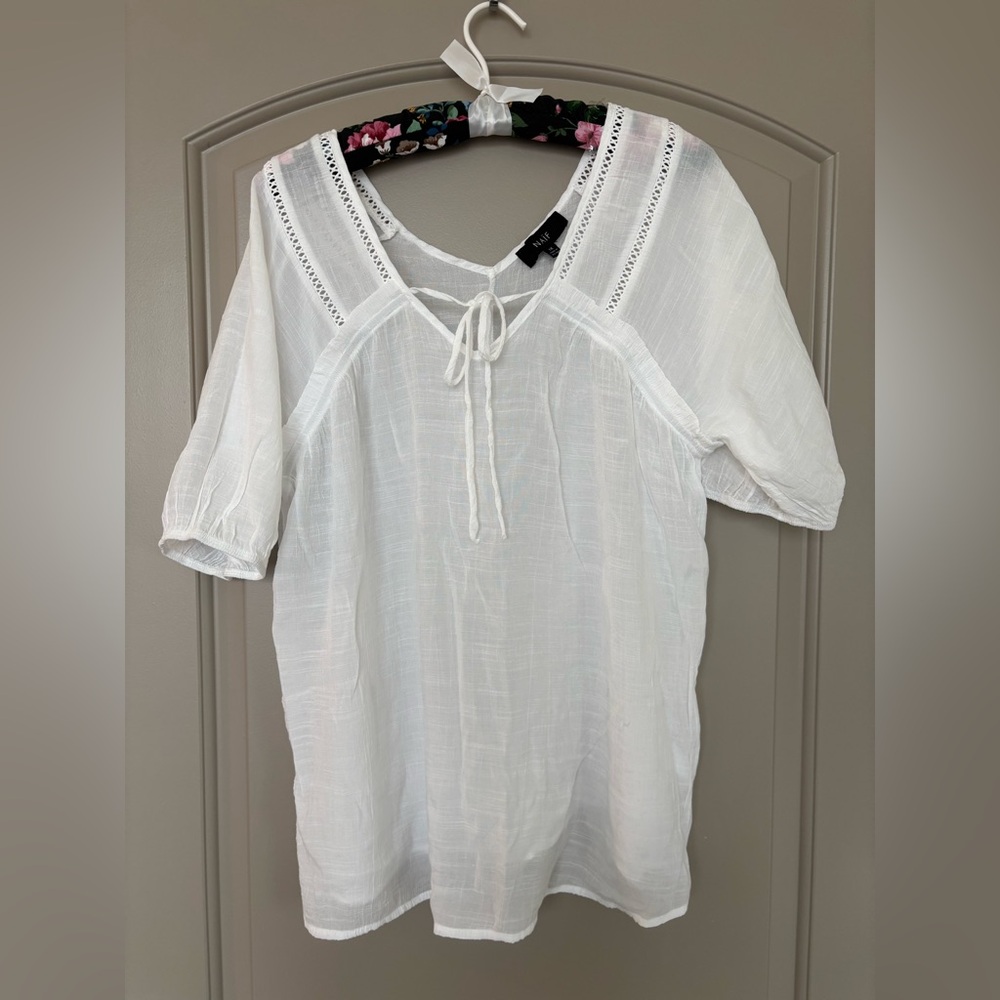 White linen-like summery top